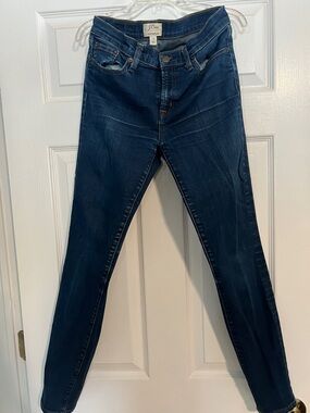 J. Crew Deep Indigo Skinny Jeans, Toothpick - Women's